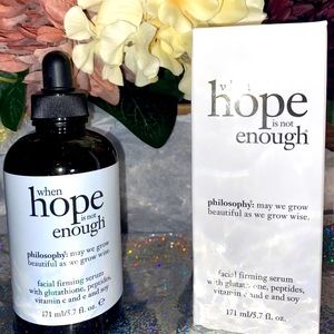 Philosophy WHEN HOPE IS NOT ENOUGH Facial Firming Serum Anti-Aging 5.7oz BOXED!!